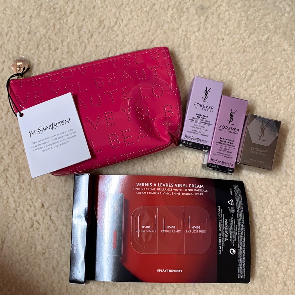 NEW YSL clutch w/ makeup  bundle